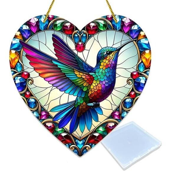 Acrylic Hummingbird Ornament Hanging Window Yard Garden Home Outdoor Decoration - Picture 1 of 7